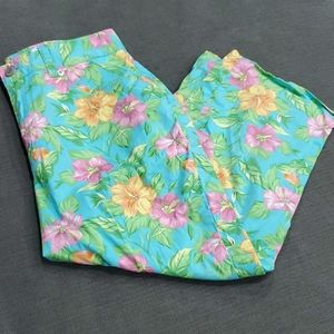 Lauren Ralph Lauren floral capri cotton blend sz 6P #697